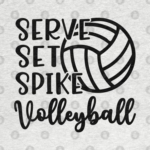 Serve Set Spike Volleyball by GlimmerDesigns